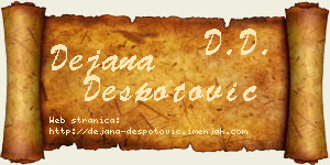 Dejana Despotović vizit kartica